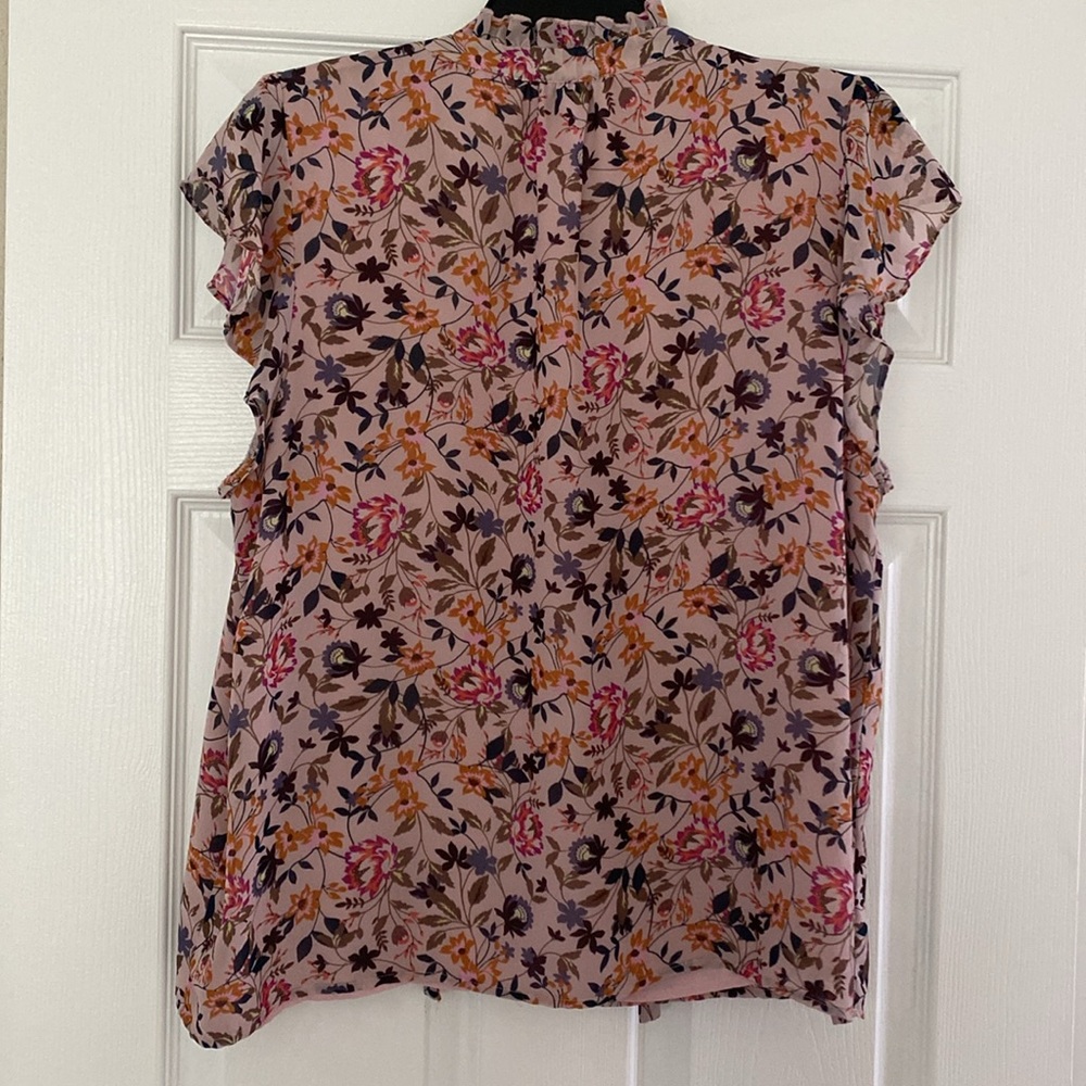 CeCe Floral lavender Floral Top XL - Picture 4 of 4